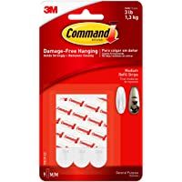Command - Tiras adhesivas para ganchos de colgar (1 paquetes de 9 tiras cada uno)